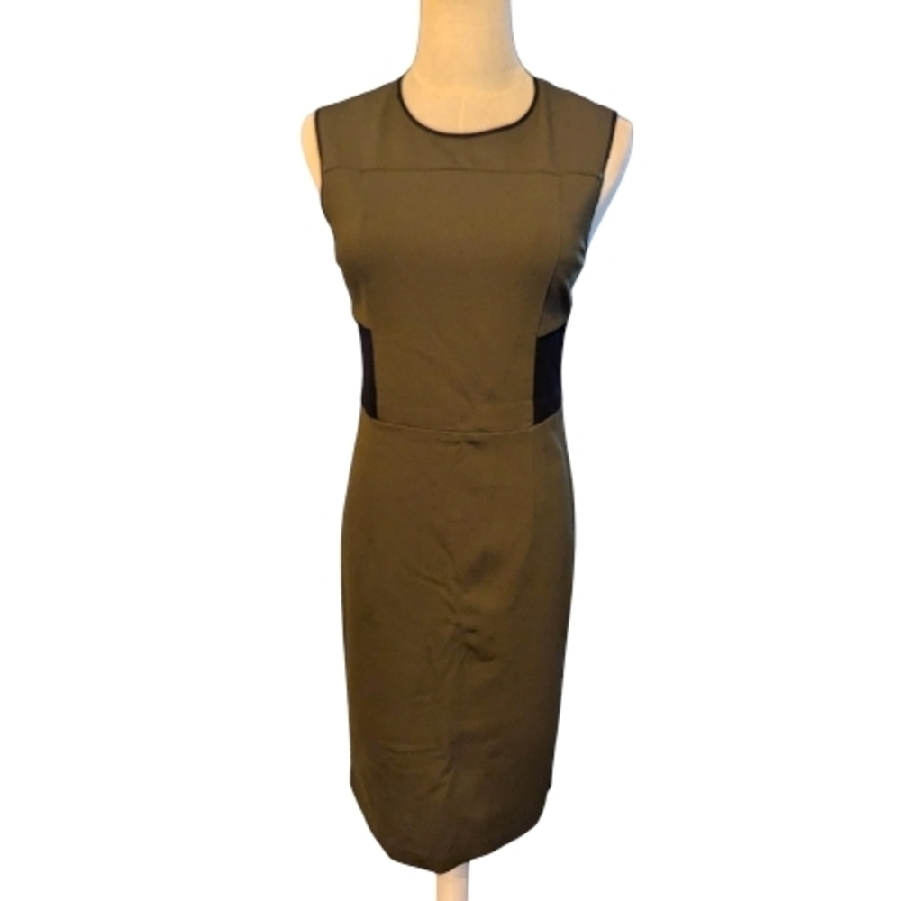 NWT Kenneth Cole New York Olive Pencil Dress 4 - Picture 1 of 5